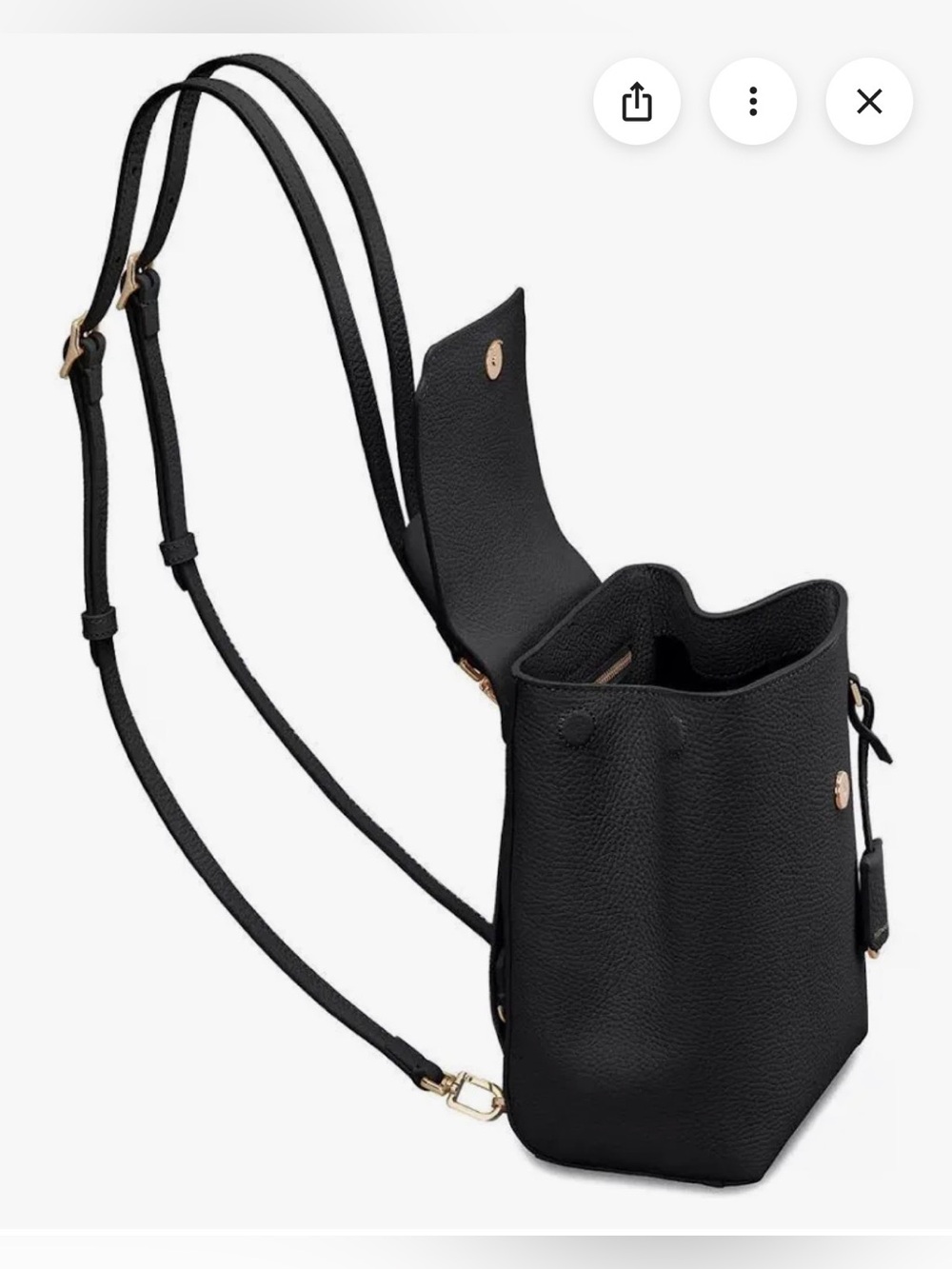 Maison de Sabre Mini Soft Backpack. Black/ Gold. - Picture 9 of 17